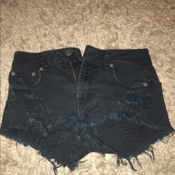 frayed high waisted shorts
